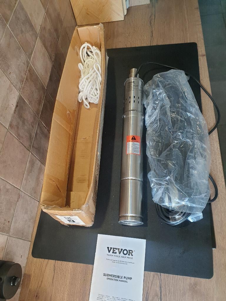 Bron pomp 550W -  Debiet 35 l/min - Opvoerhoogte 108 m, Ophalen of Verzenden, Nieuw, Elektrisch, Bronpomp