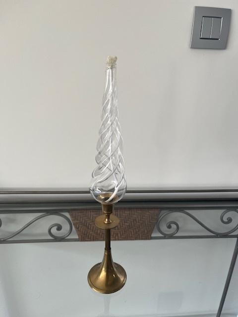 koperen kandelaar / olielamp, Antiek en Kunst, Ophalen of Verzenden, Koper