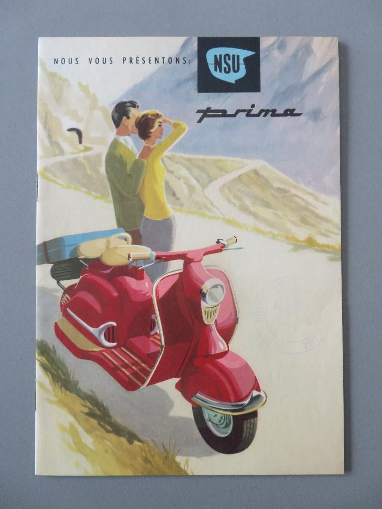 1950,s brochure bromfietsen NSU Prima, Enlèvement ou Envoi, Comme neuf, Motos