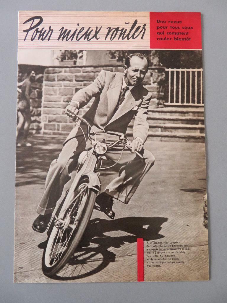 Magazine 1950,s NSU bromfietsen scooters Emile Zatopek, Enlèvement ou Envoi, Comme neuf, Motos