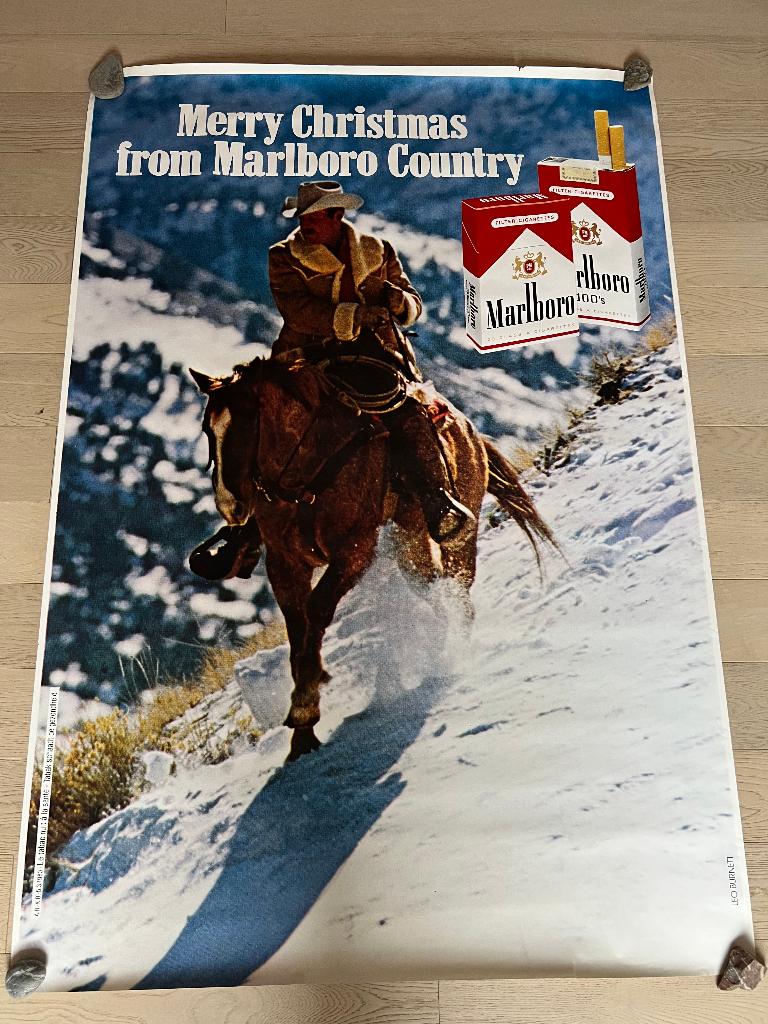 Grote reclameposter van Marlboro, Verzamelen, Ophalen, Gebruikt, Deurposter of groter, Reclame