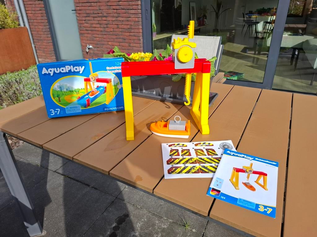 Aquaplay 124 - Container CraneSet, Kinderen en Baby's, Speelgoed | Buiten | Los speelgoed, Ophalen of Verzenden, Zo goed als nieuw