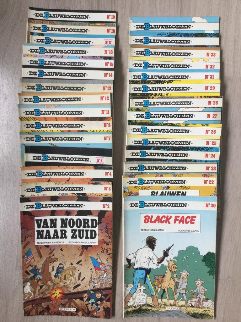 Strips De Blauwbloezen, Ophalen, Gelezen