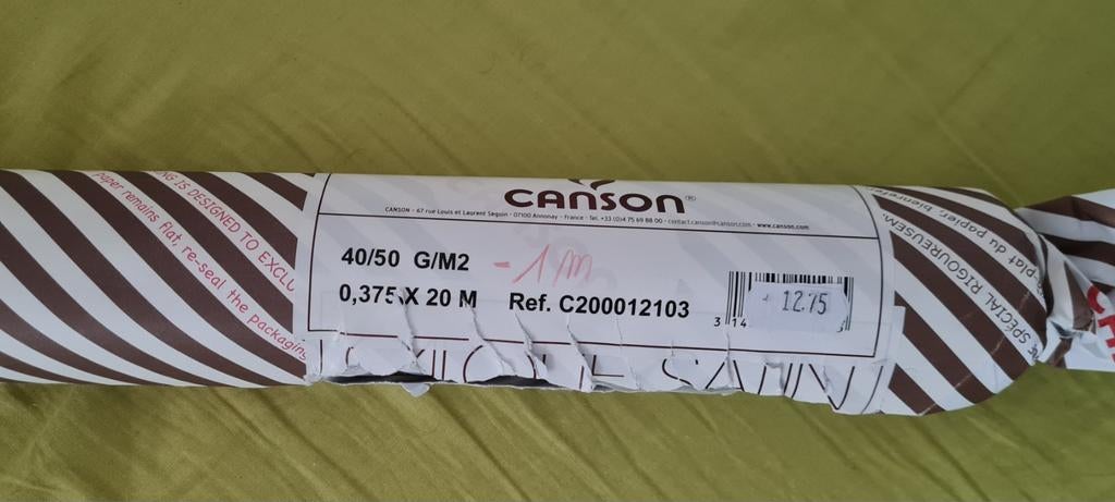 Rouleau de 20m de calque CANSON, Hobby & Loisirs créatifs, Dessin, Enlèvement