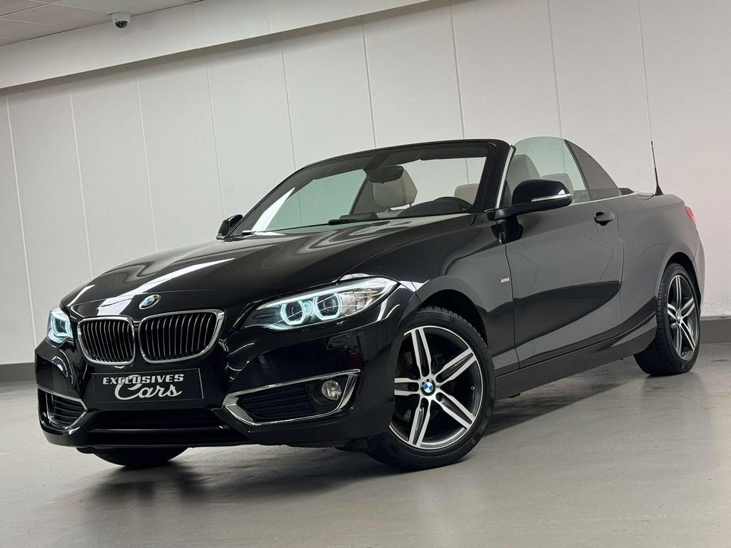 BMW 2 Serie 218 I CABRIO ! 65000 KM ! CAMERA GPS CUIR XENON, Auto's, BMW, 100 kW, 4 zetels, 136 pk, Zwart
