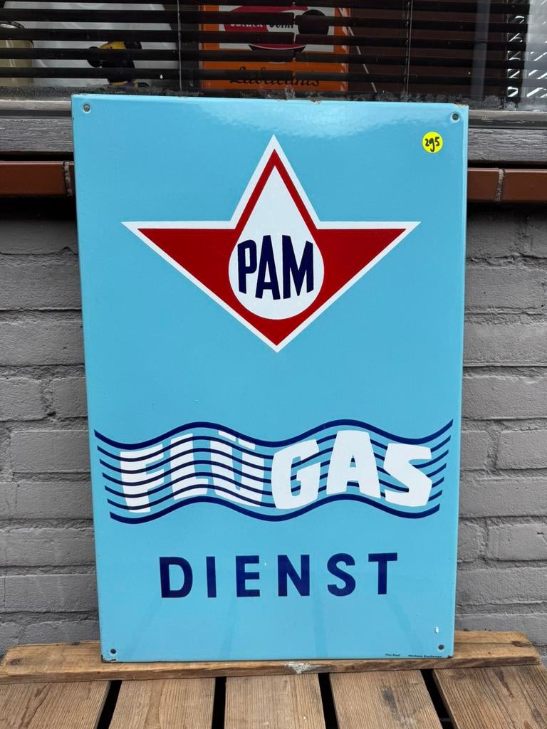 PAM emaille reclamebord, Antiek en Kunst, Ophalen