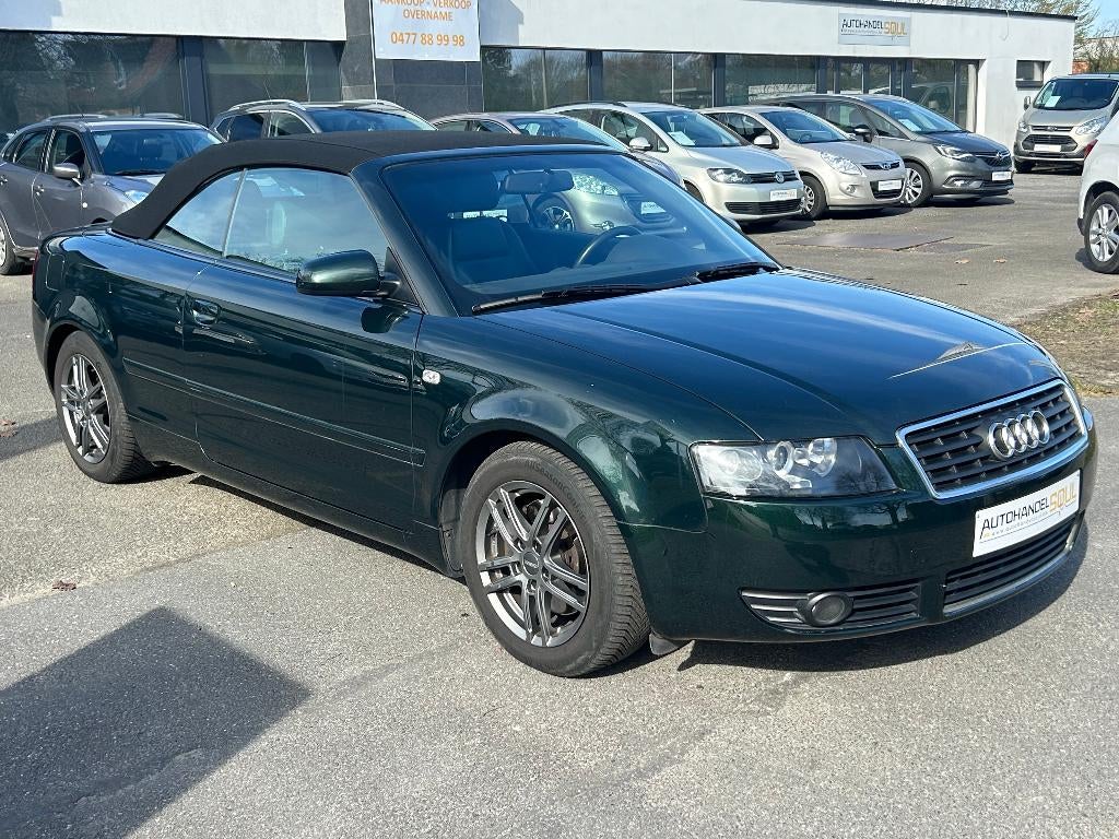 Audi A4 2.5TDi Cabrio, 2003, 217.110km, 1e eige, Keuring VVK, Auto's, Audi, Bluetooth, 4 zetels, Achterwielaandrijving, Cabriolet