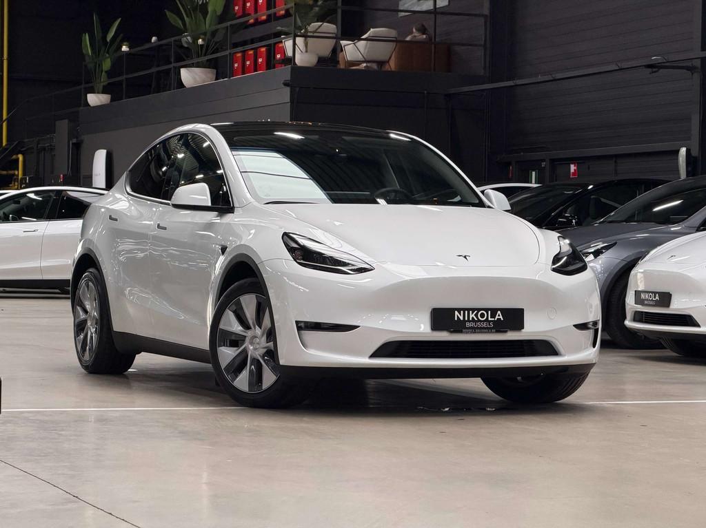 Tesla Model Y LONG RANGE - AWD - AUTOPILOT (bj 2023), Auto's, Zwart, Wit, 5 zetels, SUV of Terreinwagen