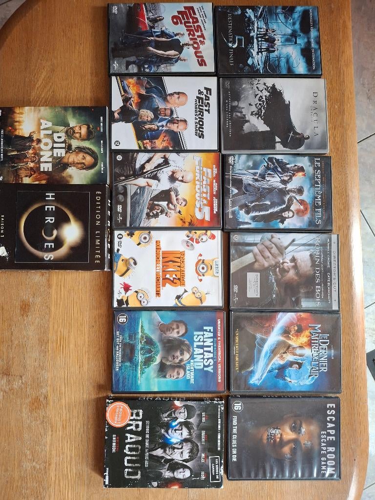 Lot 33 DVDs, Enlèvement ou Envoi, Utilisé, Thriller d'action