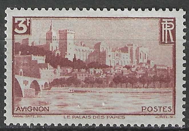 Frankrijk 1938 - Yvert 391 - Pauselijk Paleis Avignon (PF), Verzenden, Postfris