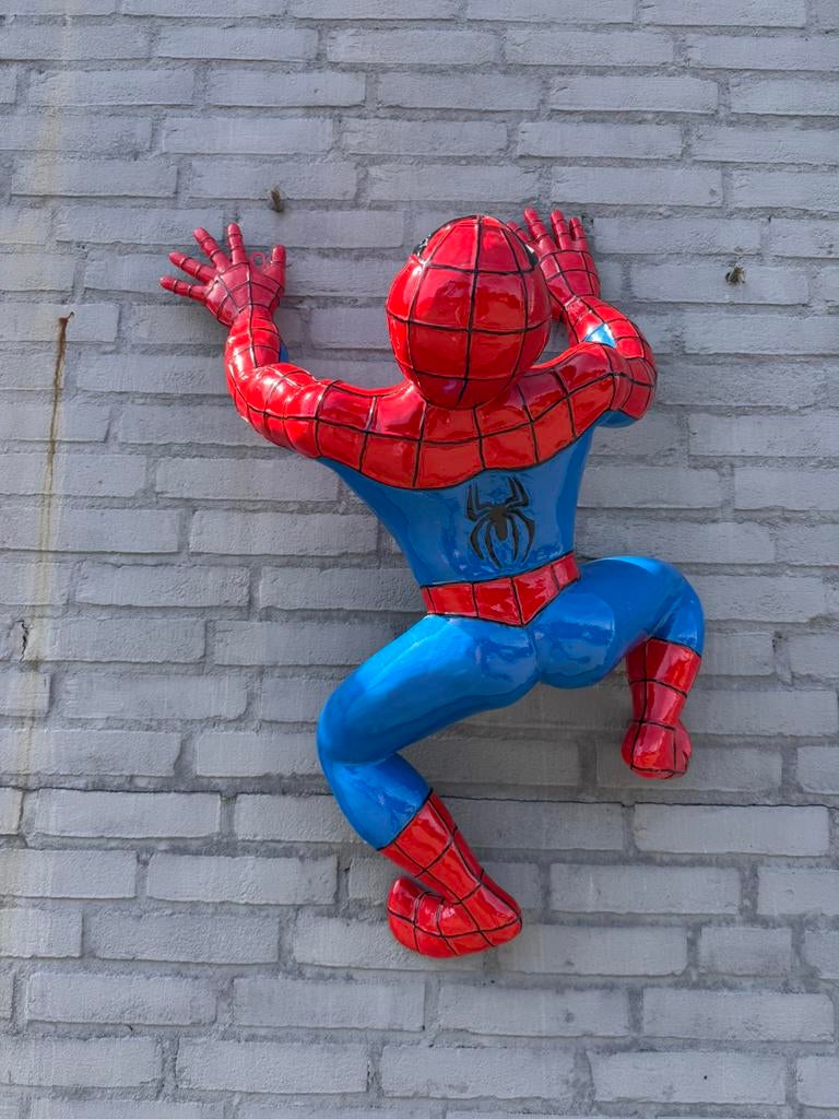 Groot Spiderman beeld klimmend, Verzamelen, Stripfiguren, Gebruikt, Beeldje of Figuurtje, Superheld, Ophalen