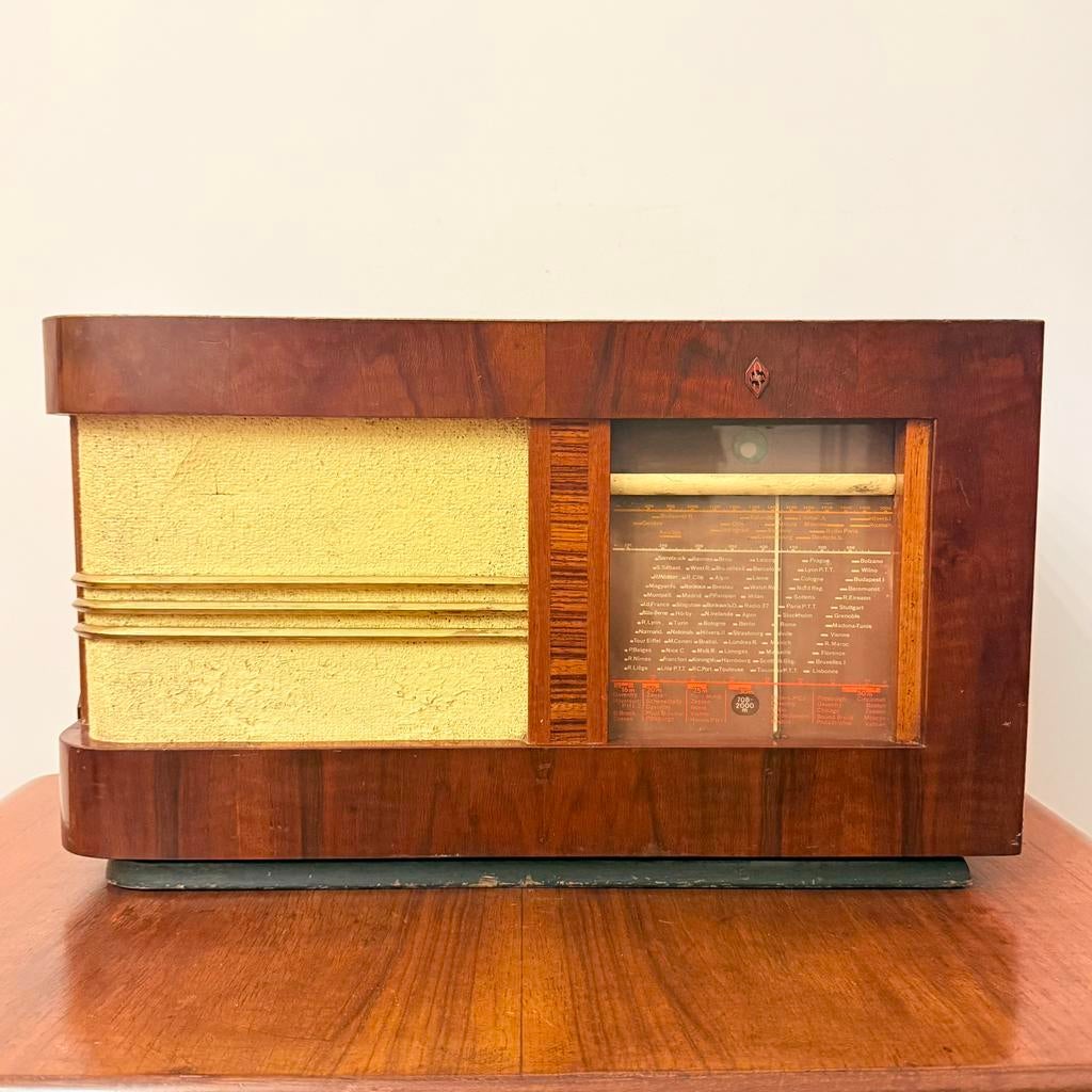 VINTAGE BUIZENRADIO SIERA S51A 1938 RADIO ART DECO DESIGN, Verzenden