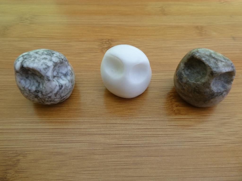 Set van 5 stuks leuke stenen uiltjes, aanbieding, Ophalen of Verzenden, Zo goed als nieuw, Dier