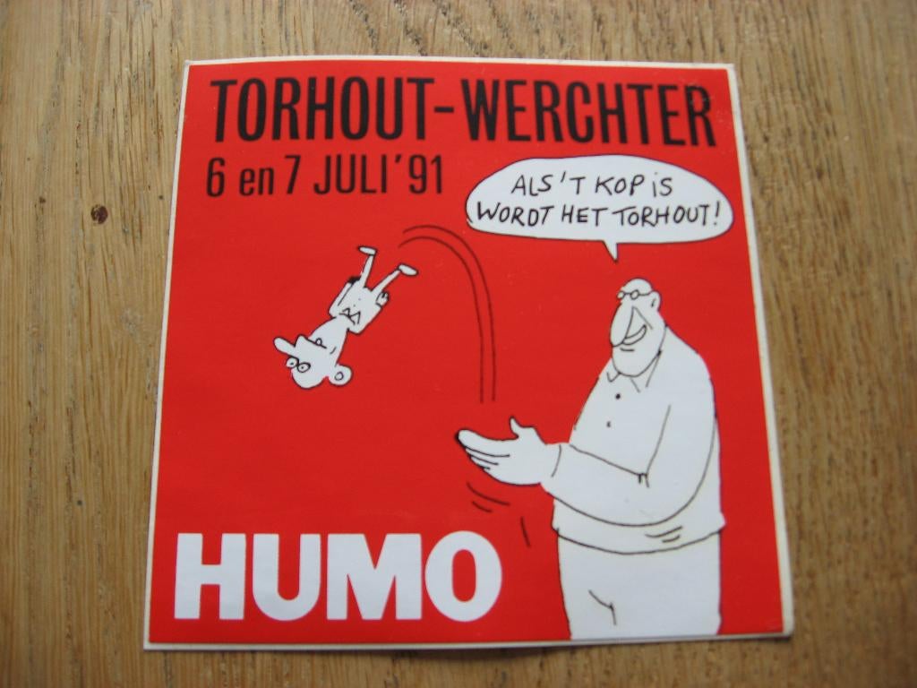 Vintage Sticker Torhout Werchter '91 Festival Humo, Ophalen of Verzenden, Nieuw, Overige typen