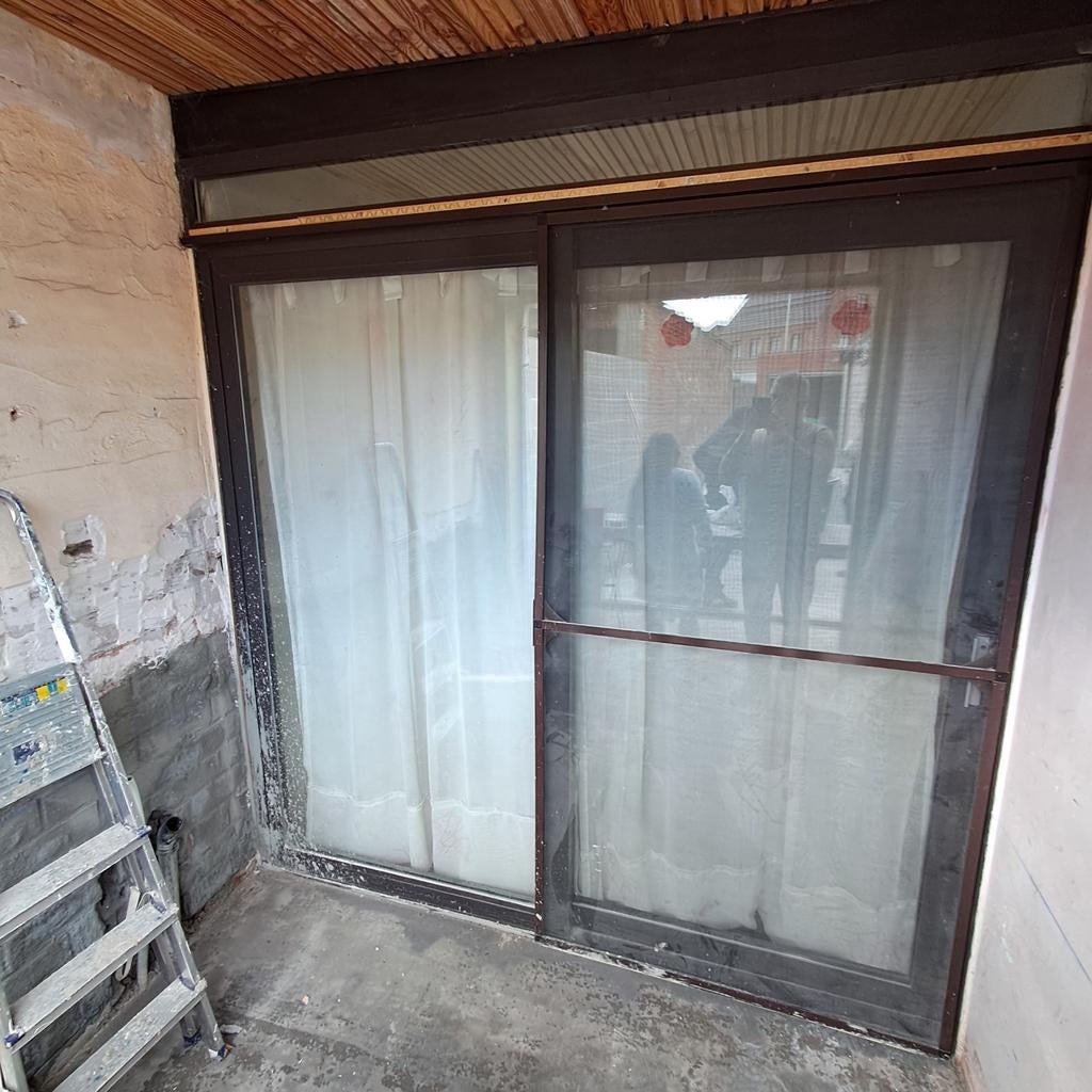 Fenêtre coulissante à double vitrage, couleur marron., Bricolage & Construction, Châssis & Portes coulissantes, Enlèvement