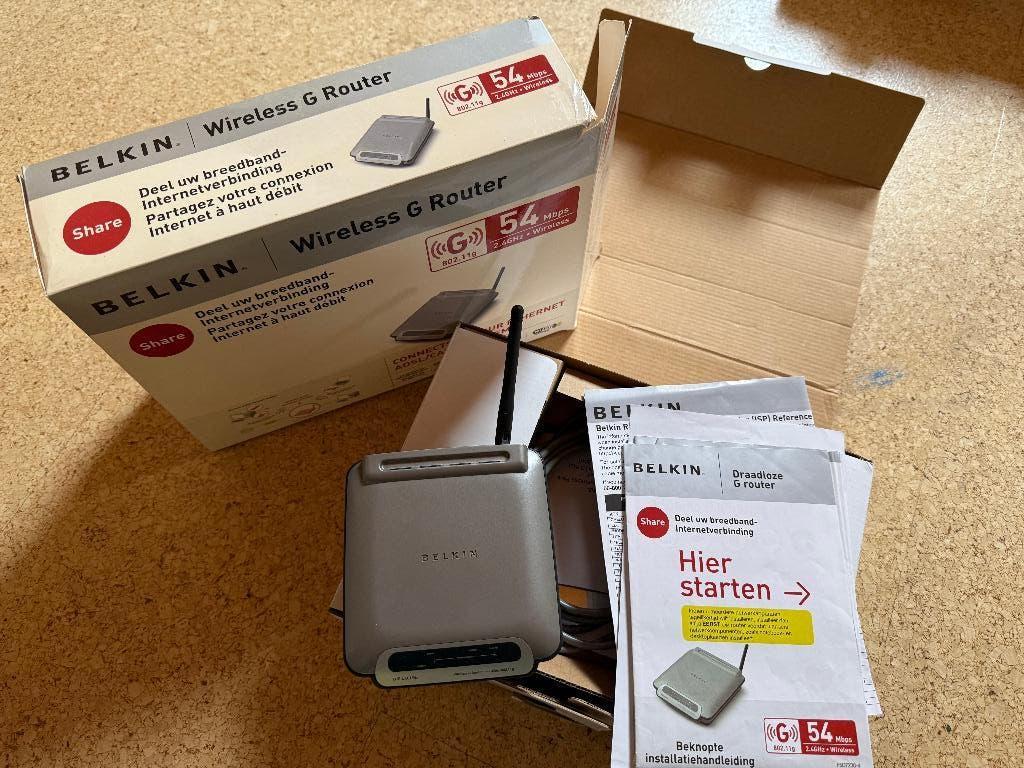 Belkin draadloze router, Informatique & Logiciels, Enlèvement ou Envoi, Comme neuf, Routeur, Belkin