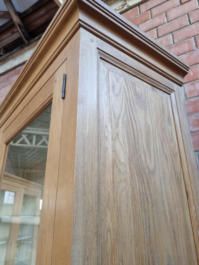 2x eiken buffetkast/vitrinekast art:94/26, Huis en Inrichting, Kasten | Buffetkasten, Ophalen, 200 cm of meer, Eikenhout, Belgie