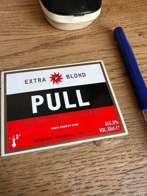 Vedett extra blond sticker klein Duvel brrouwerij pull, Verzamelen, Ophalen of Verzenden, Nieuw, Overige typen, Duvel
