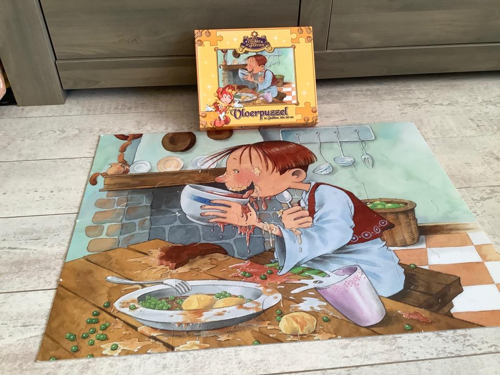 Puzzle de sol Efteling Pardoes le magicien (16 pièces), Enlèvement ou Envoi, 10 à 50 pièces, Comme neuf, 2 à 4 ans