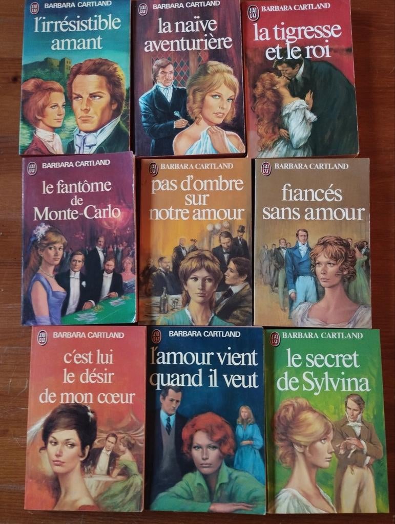 Lot de 9 Barbara Cartland, Livres, Enlèvement ou Envoi