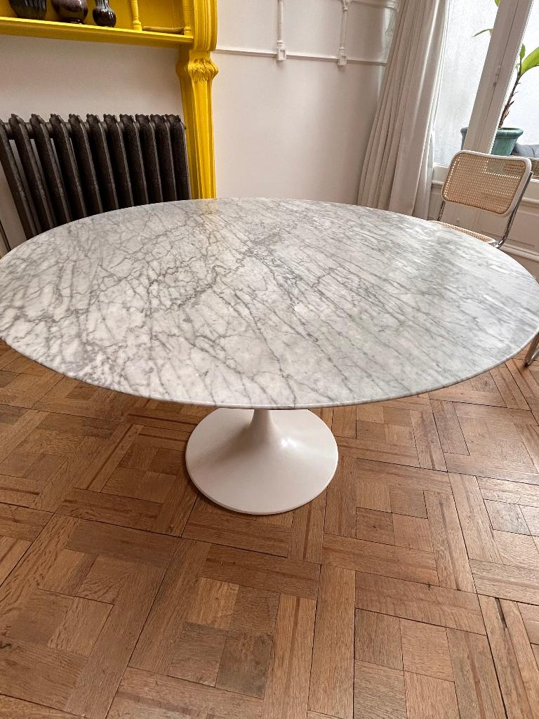 Ronde eettafel, Huis en Inrichting, Tafels | Eettafels, Ophalen, Overige materialen, Gebruikt, Rond