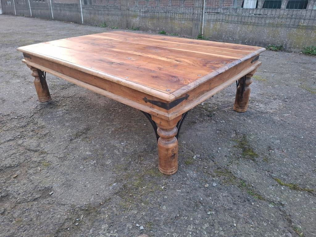 Massieve Rustiek Koloniale Salontafel, Enlèvement