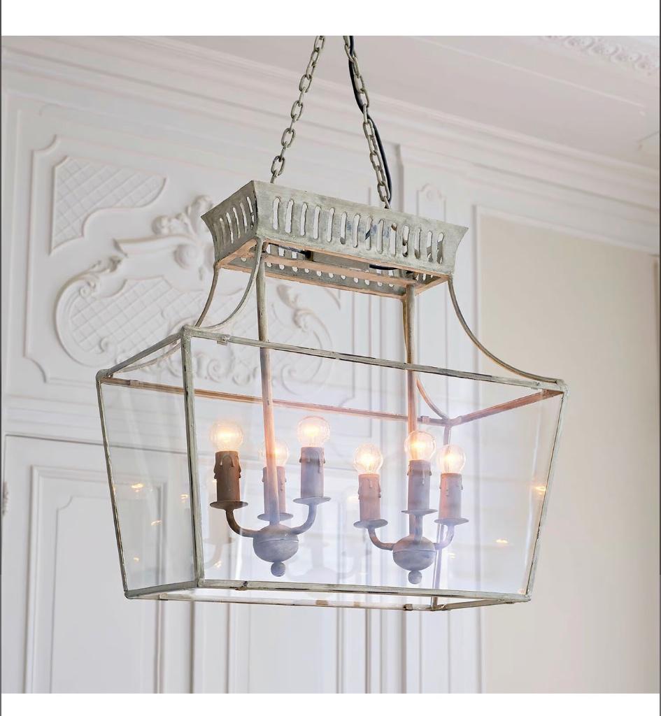 Suspension luminaire - lustre vintage avec 6 ampoules, Enlèvement, Comme neuf