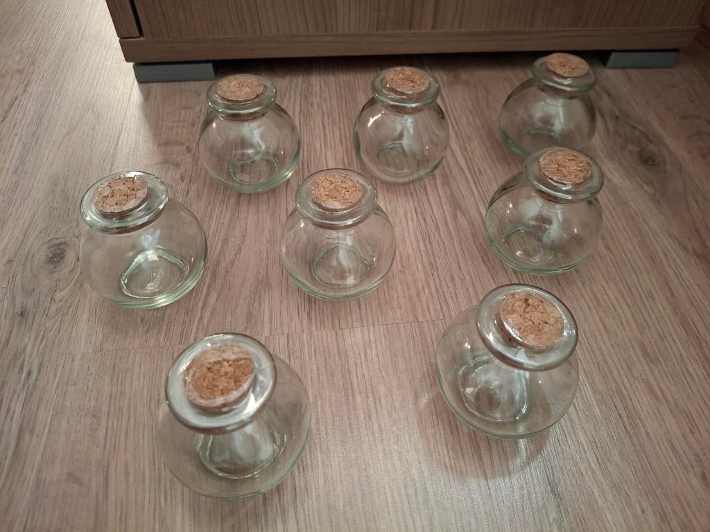 8 glazen potjes 5 cm, Huis en Inrichting, Ophalen, Nieuw