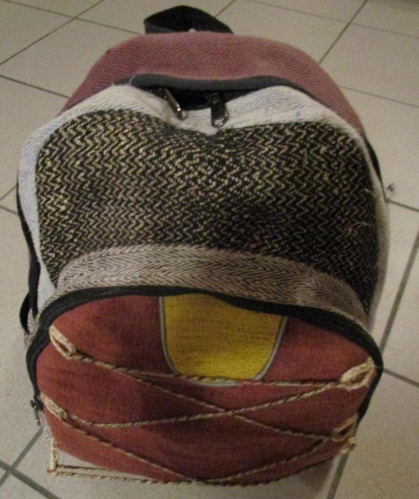 Trendy stoffen rugzak schoudertas 38x28x12cm, Ophalen of Verzenden, Zo goed als nieuw, Overige kleuren, Overige merken