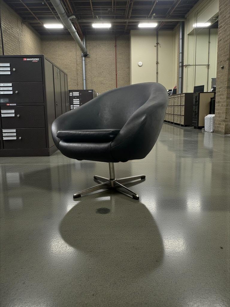 Fauteuil/siège simple vintage noir 'Folke Jansson', Enlèvement ou Envoi