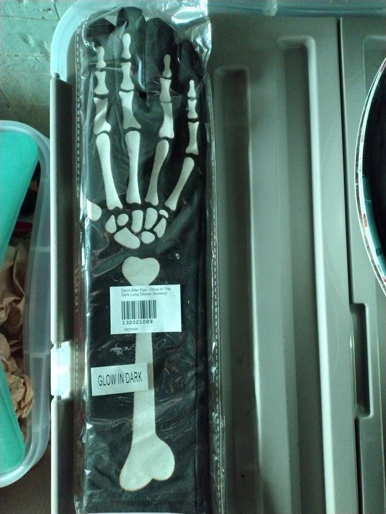 lange glow in the dark skelet handschoenen halloween nieuw, Enlèvement ou Envoi, Neuf, Costume