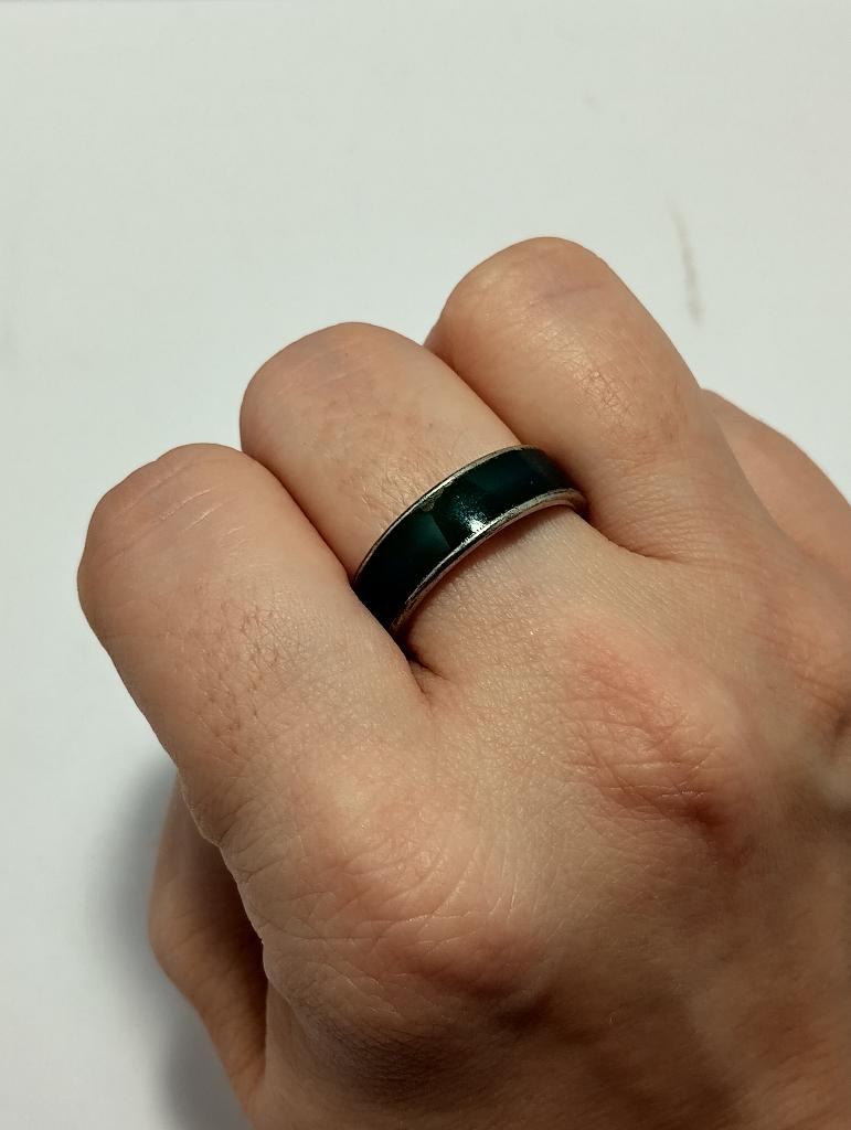 Bague changement de couleur selon humeur Taille 8 (57), Bijoux, Sacs & Beauté, Bagues, Enlèvement, Utilisé, Autres matériaux, Femme ou Homme