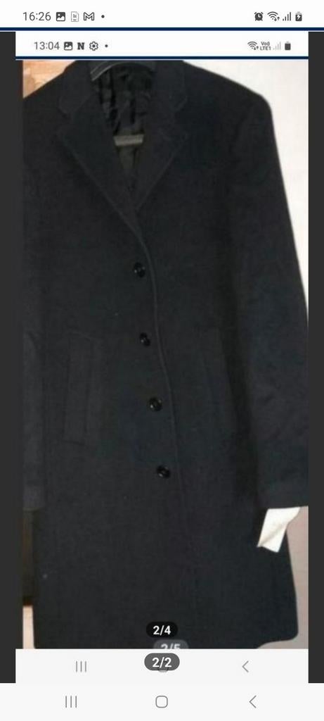 Zwarte mantel heren maat 54 nieuw, Ophalen of Verzenden, Maat 52/54 (L)