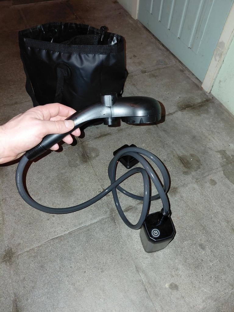 Mobiele douche + waterzak + pomp, Enlèvement