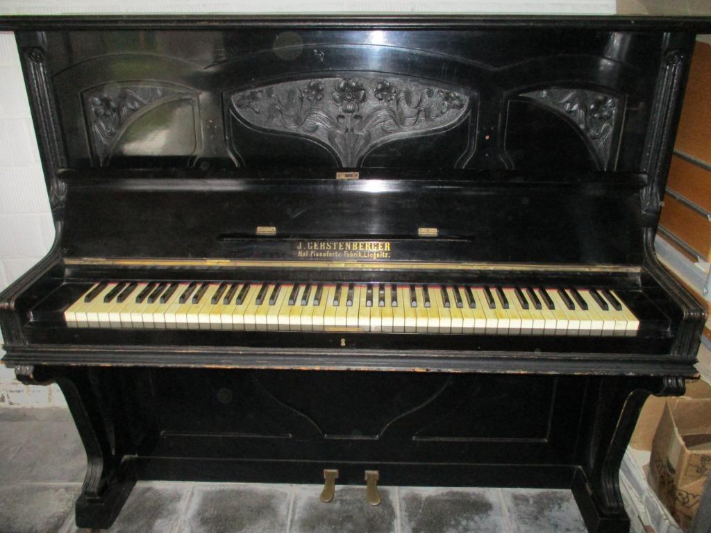 Buffetpiano J.Gerstenberger, Enlèvement, Noir, Piano