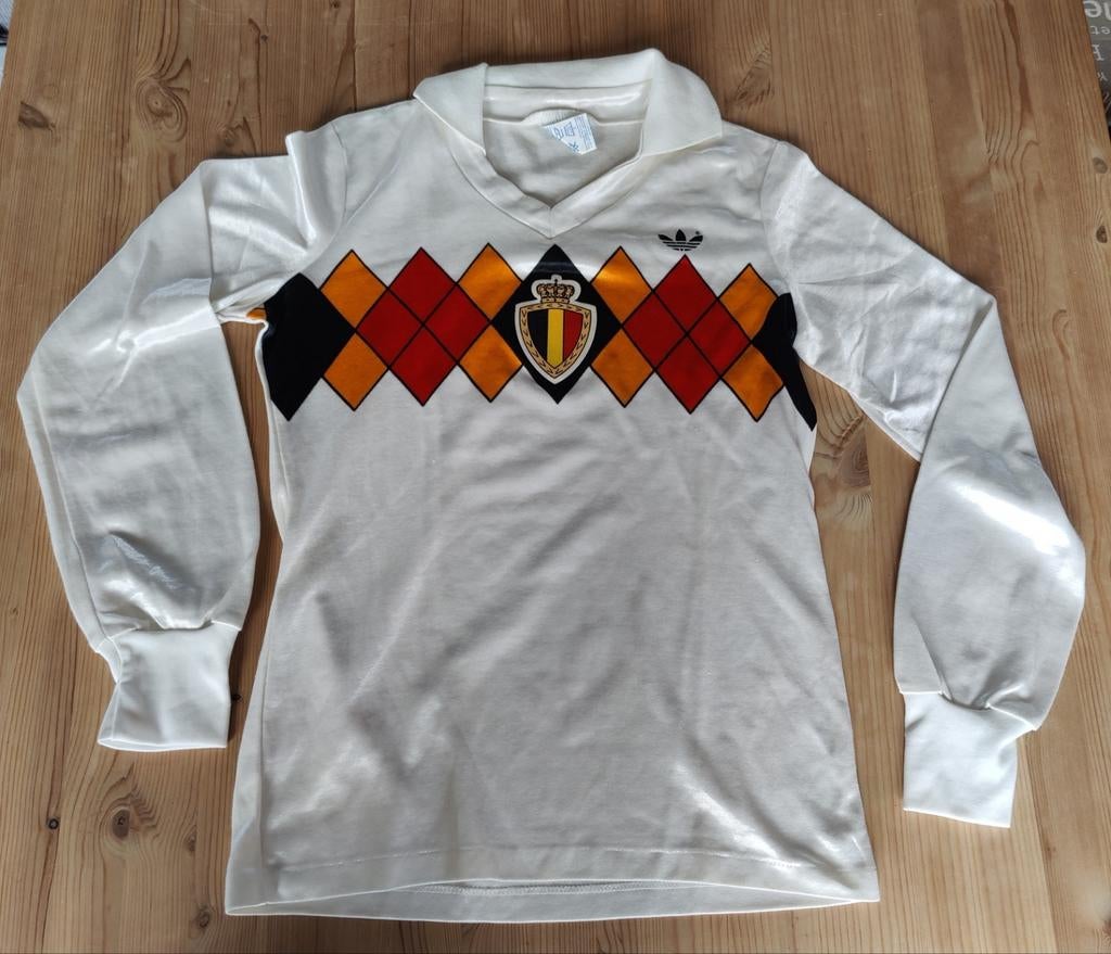 Red Devils EK 1984 à manches longues blanches en excellent é, Enlèvement ou Envoi, Comme neuf, Maillot