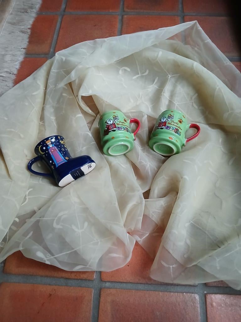 set van 3 kerstmokken -mooie staat-schien mok 2009, Ophalen of Verzenden