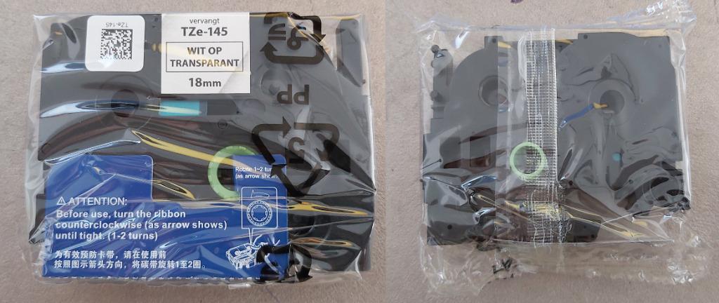 Voor Brother labelprinter 1x TZe-145 tape, Computers en Software, Labelprinters, Ophalen of Verzenden, Nieuw, Tape-label, Brother