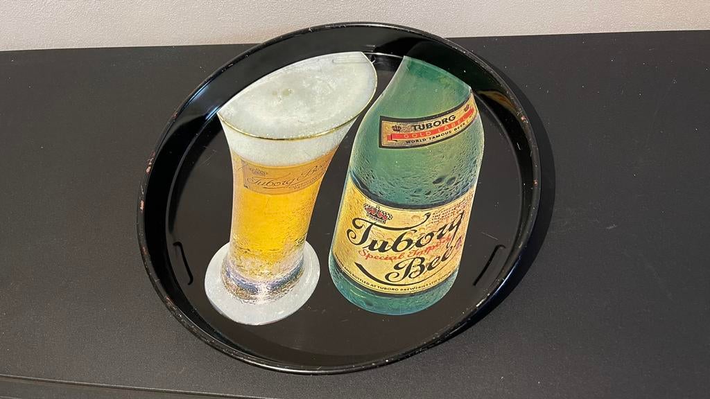 Tuborg plateau., Verzamelen, Biermerken, Ophalen of Verzenden, Gebruikt, Overige typen