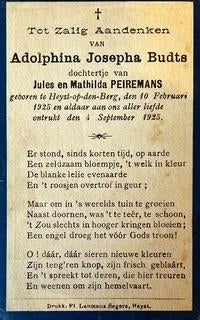 Te koop: 10 bidprentjes kinderen H-o/d-Berg met blauw randje, Verzamelen, Bidprentjes en Rouwkaarten, Ophalen of Verzenden