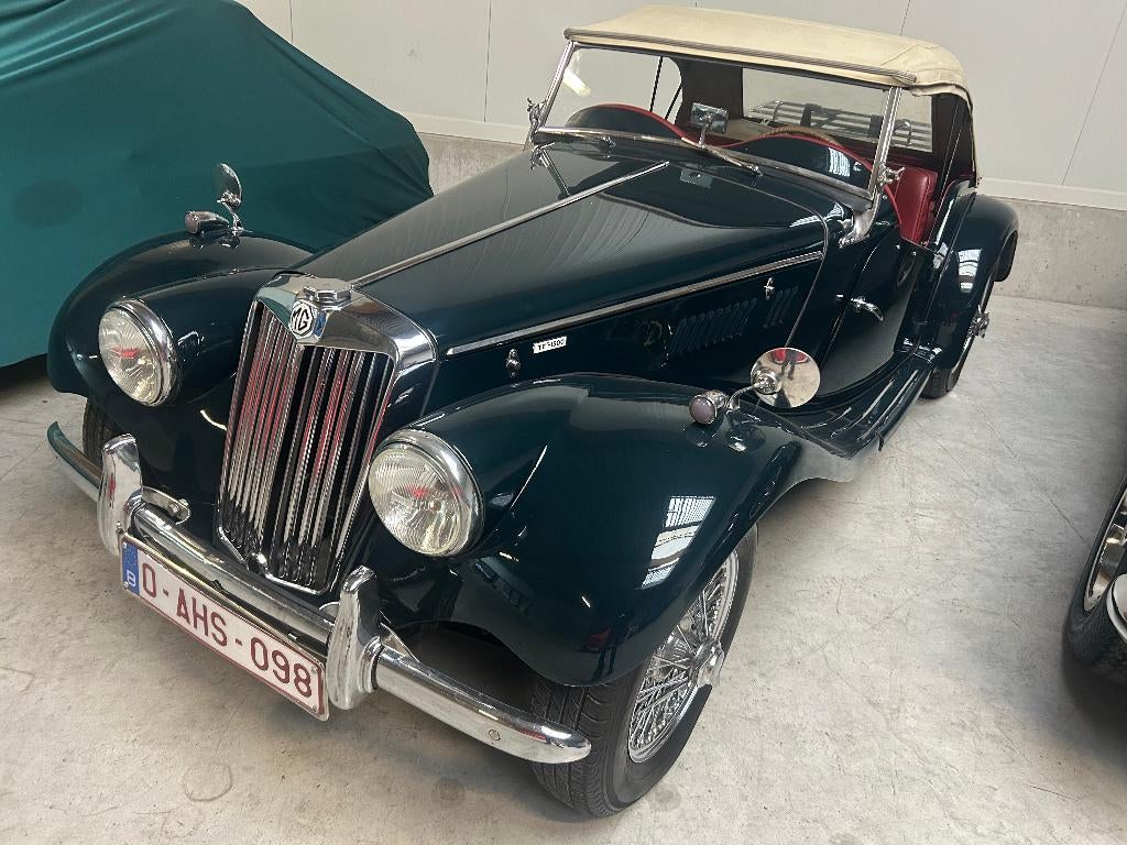 MG TF 1500 1955, Auto's, Achterwielaandrijving, Cabriolet, Leder, Overige kleuren