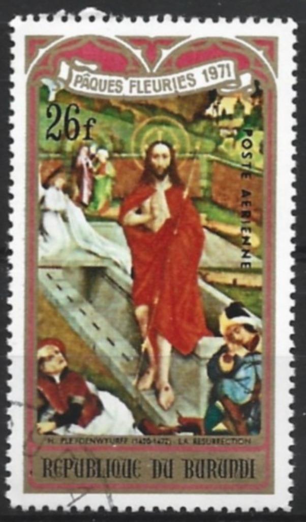 Burundi 1971 De opstanding van Christus, Enlèvement ou Envoi, Autres pays, Affranchi