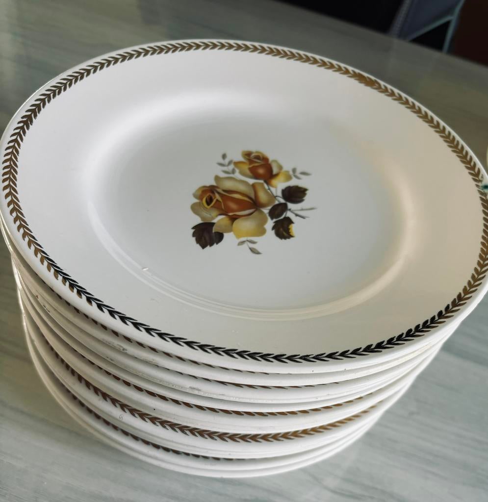 Lot Assiettes anciennes Sarreguemines neuves, Enlèvement