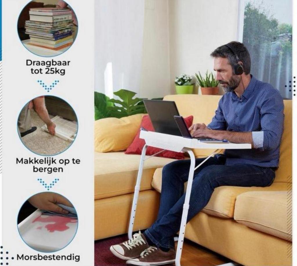 Bijzettafel, Ophalen, Kunststof