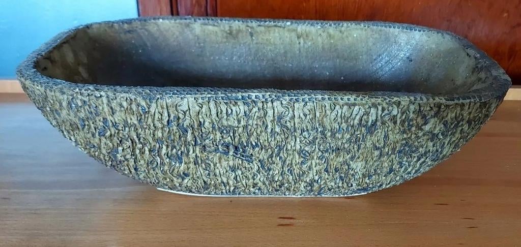 Pot de fleurs vintage allongé en écorce de bouleau, Jardin & Terrasse, Enlèvement ou Envoi