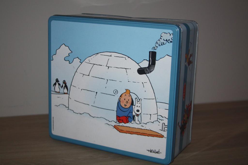 75 jaar Kuifje , Delacre blikken doos , 23x22x10 cm , 2004, Ophalen of Verzenden, Kuifje, Zo goed als nieuw, Overige typen