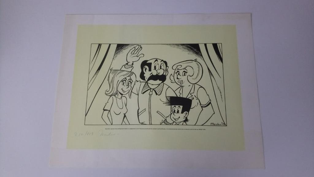 kiekeboe Unicef zeefdruk 250 ex. gesigneerd, Enlèvement ou Envoi, Autres personnages, Utilisé, Image, Affiche ou Autocollant