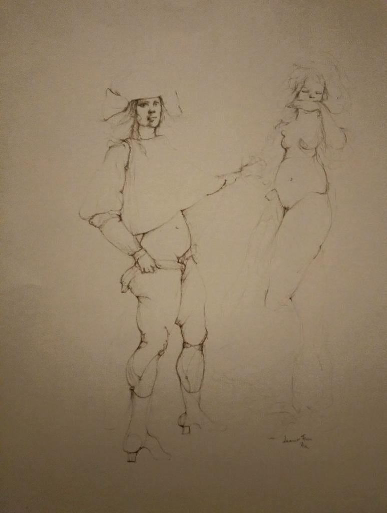 Léonor Fini.  Erotisme et fantasmagorie. Planche signée, Enlèvement ou Envoi