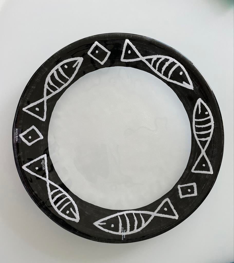 Bocal à poissons Kaboka noir et blanc en verre Kosta Bida, Enlèvement, Balance