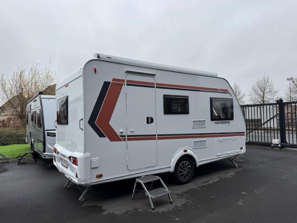 Weisnberg CaraOne 420 QD 2023 mover en luifel, 6 à 7 mètres, 75 kg, Lit transversal, Knaus